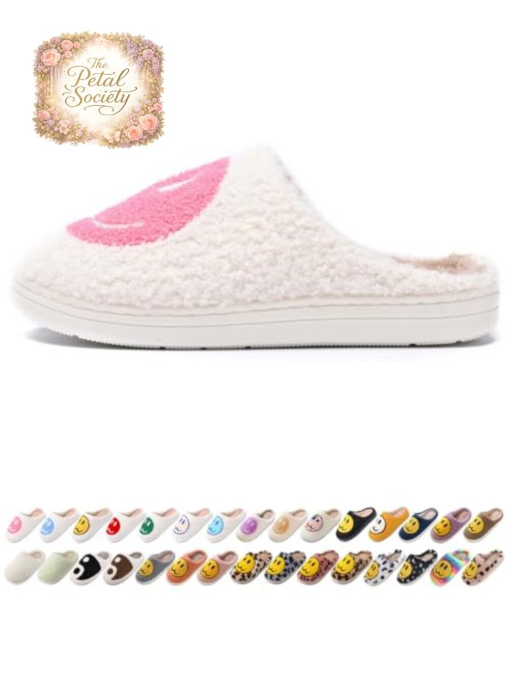 Unisex Plush Fuzzy Slip-On House Slippers Warm Cozy Non-Slip Indoor Outdoor